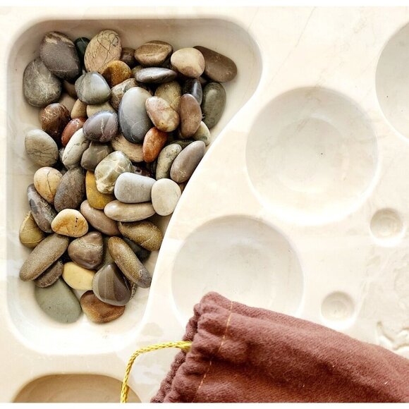 1962 Oh Wah Ree Mancala Style Pit and Stones Game 3M Vintage Complete GstRm - Picture 5 of 8